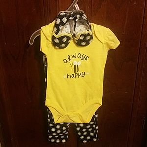 New (tags off) girls onesy pants and shoes combo